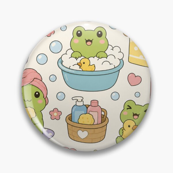 Item preview, Cute Frog Bubble Bath Pattern designed and sold by Soft Berry Studio.