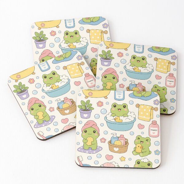 Item preview, Cute Frog Bubble Bath Pattern designed and sold by Soft Berry Studio.