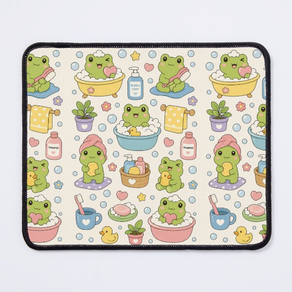 Item preview, Cute Frog Bubble Bath Pattern designed and sold by Soft Berry Studio.