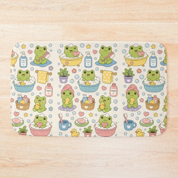 Item preview, Cute Frog Bubble Bath Pattern designed and sold by Soft Berry Studio.