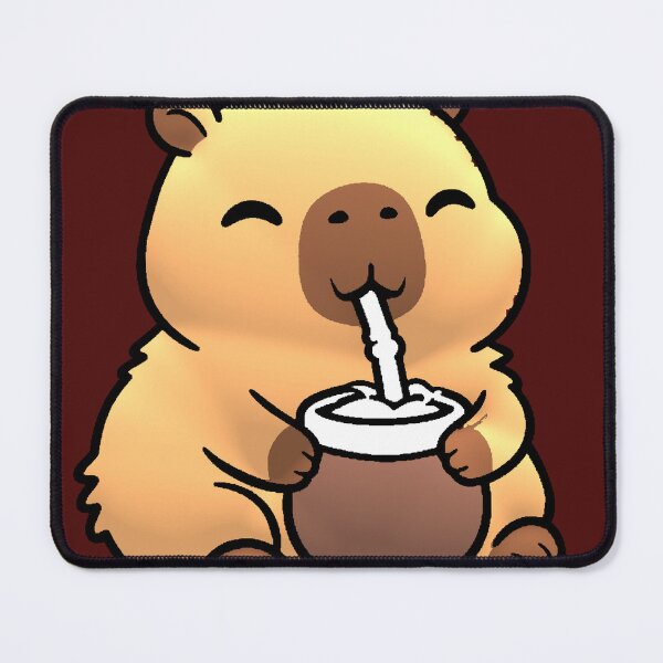 Item preview, Capybara Drinking Mate Kawaii Cute designed and sold by AstronautMerch.