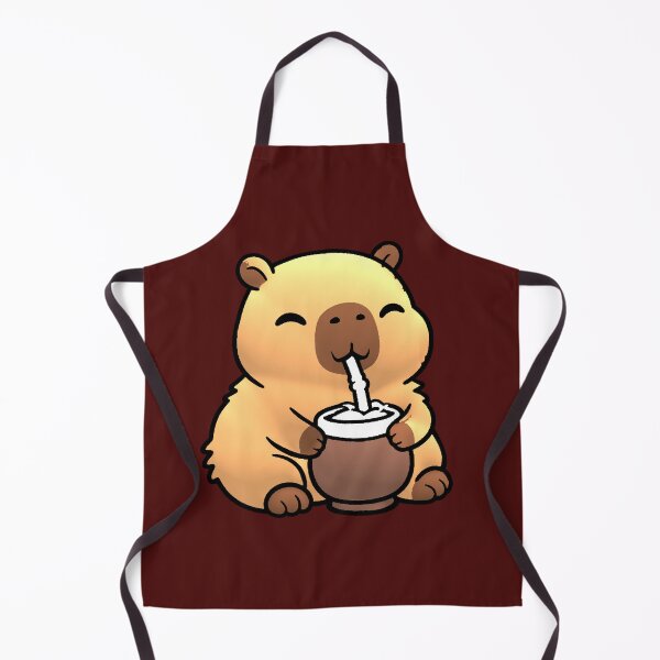 Item preview, Capybara Drinking Mate Kawaii Cute designed and sold by AstronautMerch.