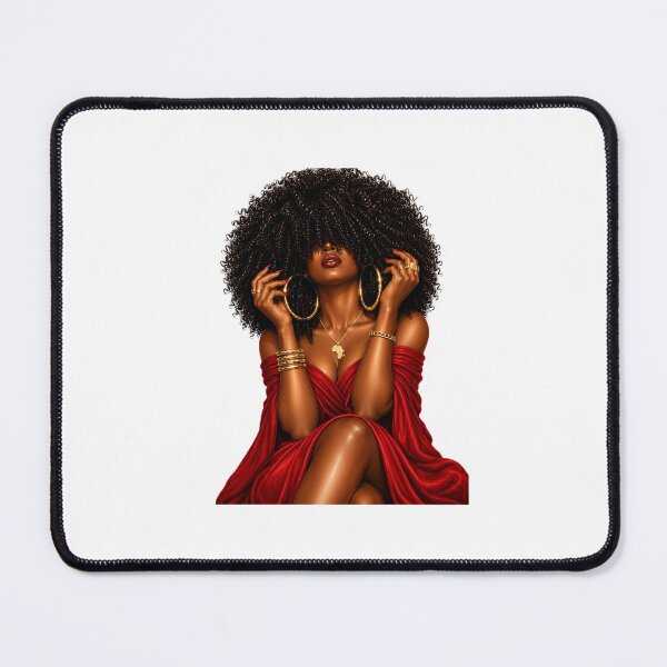 Item preview, Glamorous Black Girl Magic In Red Dress designed and sold by sleeko.