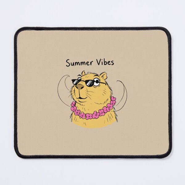 Item preview, "Summer Vibes" Funny Cool Capybara Sunglasses Hawaiian Lei designed and sold by Cipher & Soul.