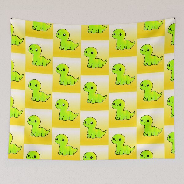 Item preview, Cute Happy Kawaii Green Dinosaur designed and sold by AstronautMerch.
