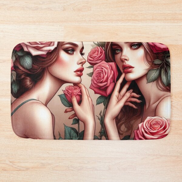 Item preview, Rose Garden Romance | Vintage WLW Portrait | Mirror Kiss Art designed and sold by IRON SIREN.