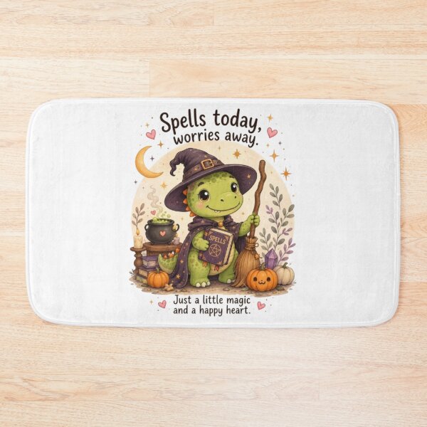 Item preview, Cute Halloween Dino Witch Clipart - Spells Today Worries Away  designed and sold by Dinaelsherkawy.