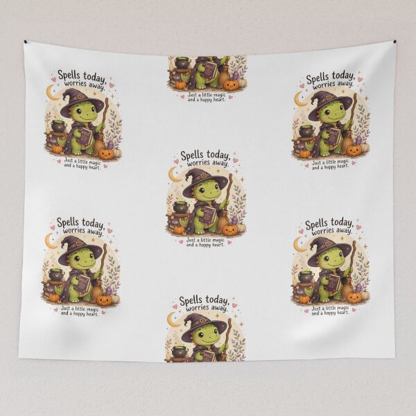 Item preview, Cute Halloween Dino Witch Clipart - Spells Today Worries Away  designed and sold by Dinaelsherkawy.