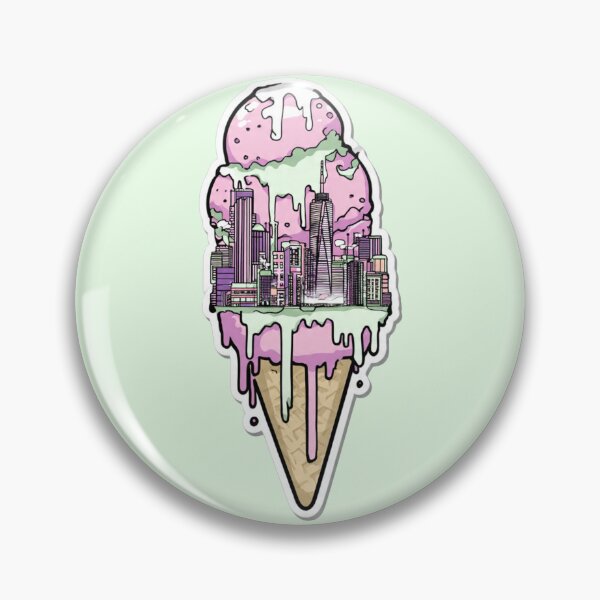 Item preview, Ice Cream City Skyline Melting Surreal Art Design designed and sold by BooDesignStudio.