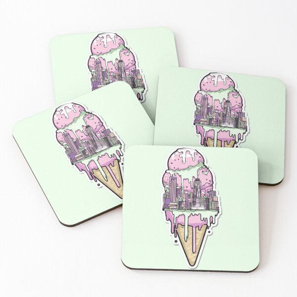 Item preview, Ice Cream City Skyline Melting Surreal Art Design designed and sold by BooDesignStudio.