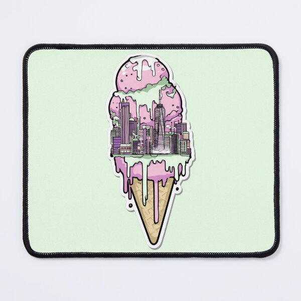 Item preview, Ice Cream City Skyline Melting Surreal Art Design designed and sold by BooDesignStudio.