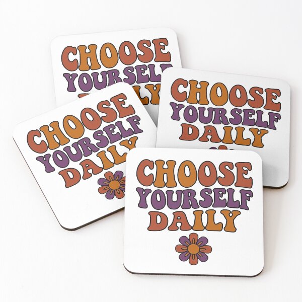 Item preview, Choose Yourself Daily — Retro Groovy Self Love designed and sold by PlushFutura.
