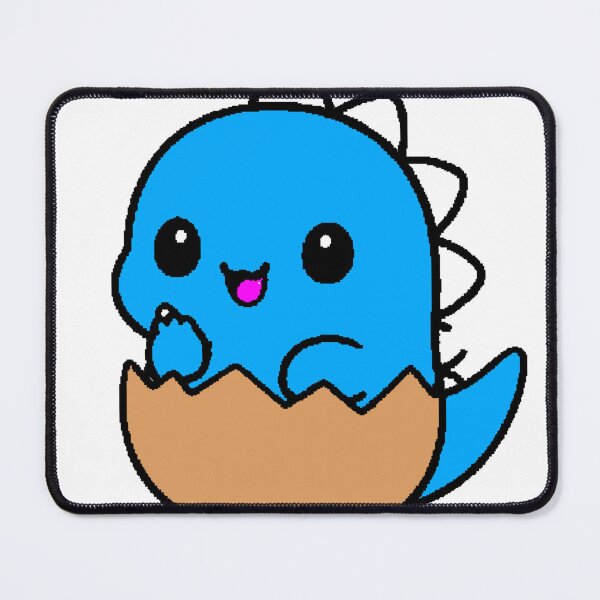 Item preview, Baby Blue Dinosaur Hatching from Egg Kawaii designed and sold by AstronautMerch.