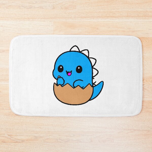 Item preview, Baby Blue Dinosaur Hatching from Egg Kawaii designed and sold by AstronautMerch.