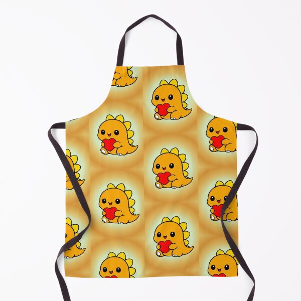 Item preview, Orange Dinosaur Heart Kawaii Love designed and sold by AstronautMerch.