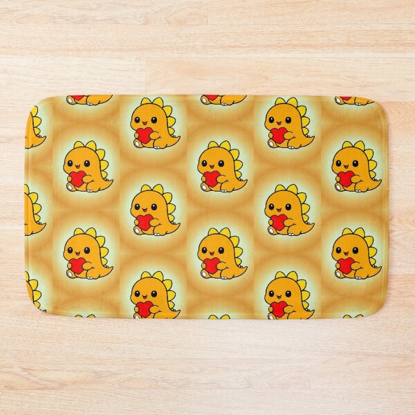 Item preview, Orange Dinosaur Heart Kawaii Love designed and sold by AstronautMerch.