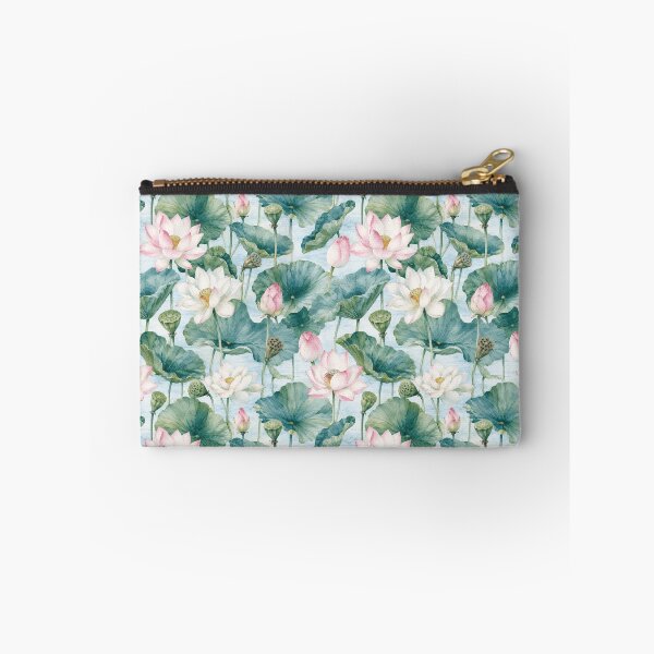 Item preview, Lotus Flower Watercolor Botanical Pond Seamless Pattern designed and sold by Inkworksbyshery.