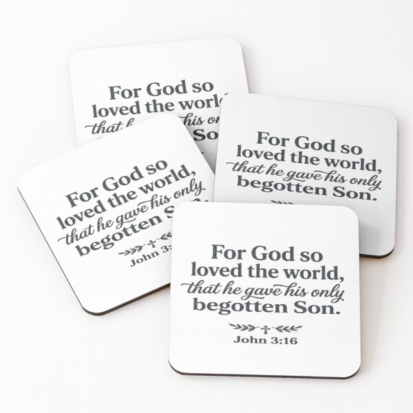 Item preview, For God So Loved the World  Christian Scripture Art designed and sold by PromisedArt.