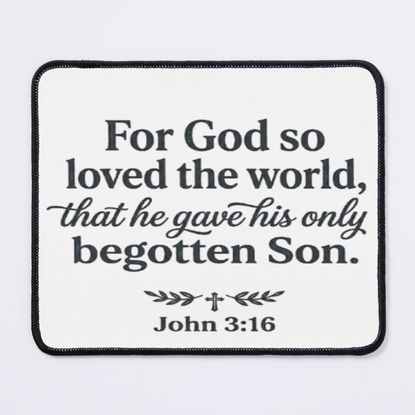 Item preview, For God So Loved the World Christian Scripture Art designed and sold by PromisedArt.