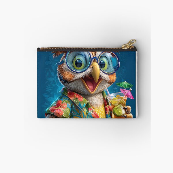 Item preview, Stylish Owl with Tropical Drink and Vibrant Attire designed and sold by Artessie.