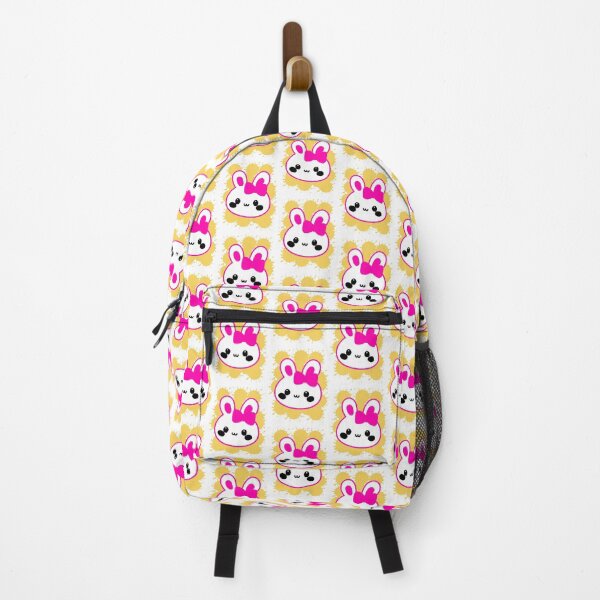 Item preview, Kawaii Pink Rabbit with Bow and Yellow Spots designed and sold by AstronautMerch.