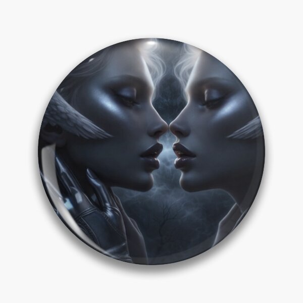 Item preview, Fallen Angels Kiss | Dark Fantasy WLW Art Print | Moonlit Romance designed and sold by IRON SIREN.