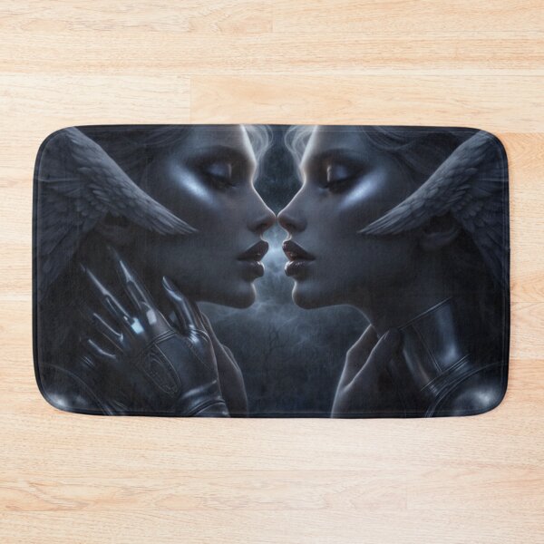 Item preview, Fallen Angels Kiss | Dark Fantasy WLW Art Print | Moonlit Romance designed and sold by IRON SIREN.