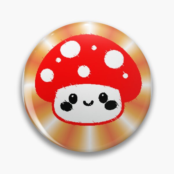 Item preview, Kawaii Red Mushroom with Shiny Happy Face designed and sold by AstronautMerch.