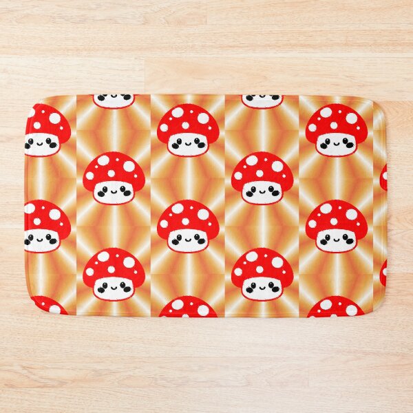 Item preview, Kawaii Red Mushroom with Shiny Happy Face designed and sold by AstronautMerch.