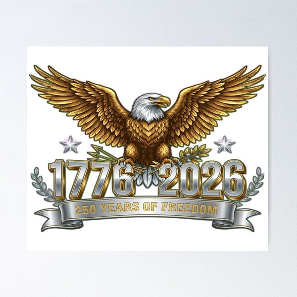 Item preview, USA 250th Anniversary Gold Eagle Commemorative designed and sold by RedWave Patriot Studio.