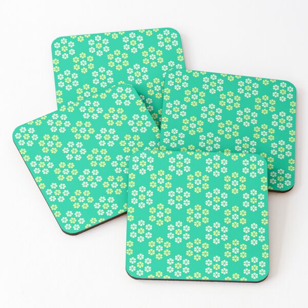 Item preview, Caribbean green floral seamless pattern designed and sold by Mint + Midnight.