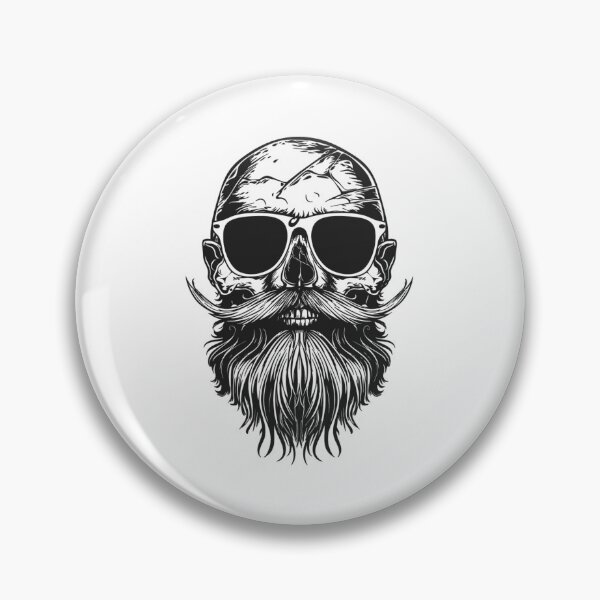 Item preview, Skull with Beard designed and sold by Magenta Merch.