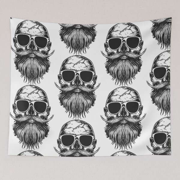Item preview, Skull with Beard designed and sold by Magenta Merch.