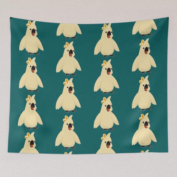 Item preview, Playful Cockatoo Pattern E5 – Humorous animal Design  designed and sold by StefanStudioArt.