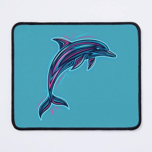 Item preview, Glowing Tribal Dolphin Neon Spirit designed and sold by SoftStyleStudio ⭐⭐⭐.