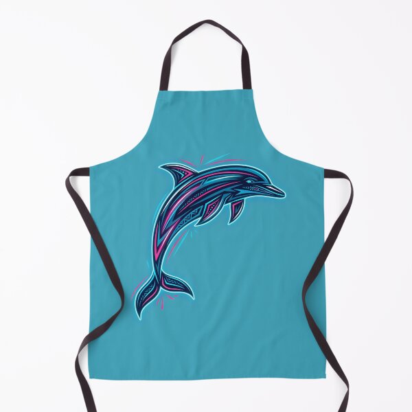 Item preview, Glowing Tribal Dolphin Neon Spirit designed and sold by SoftStyleStudio ⭐⭐⭐.