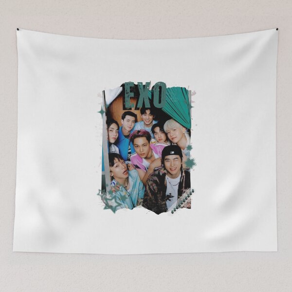 Item preview, EXOO Kpop Solo Artist Black and White Collage Digital Art Portrait designed and sold by AJUNICE STUDIO.