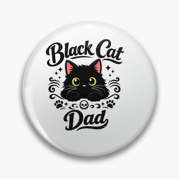 Item preview, Black cat dad print gift for black cat owners.  designed and sold by Tee Visions.