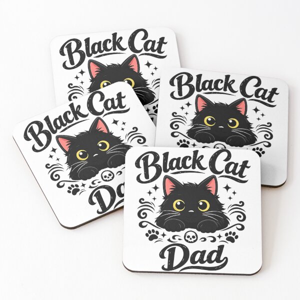 Item preview, Black cat dad print gift for black cat owners.  designed and sold by Tee Visions.