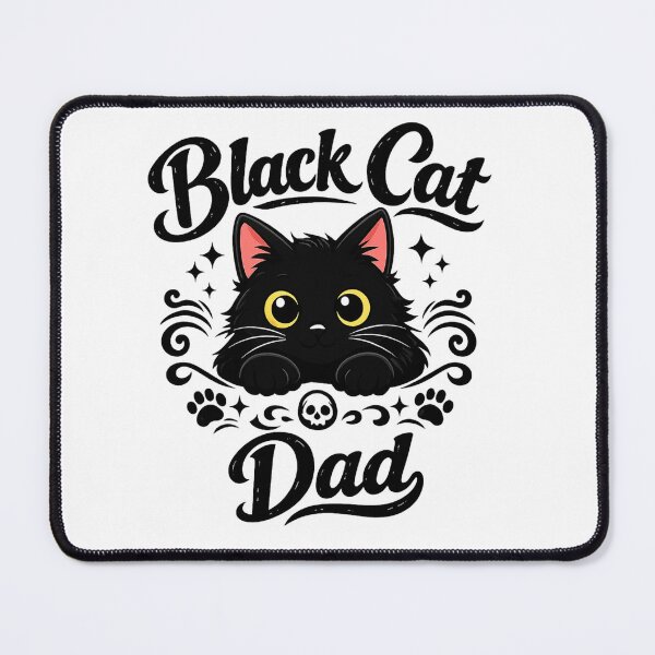 Item preview, Black cat dad print gift for black cat owners. designed and sold by Tee Visions.