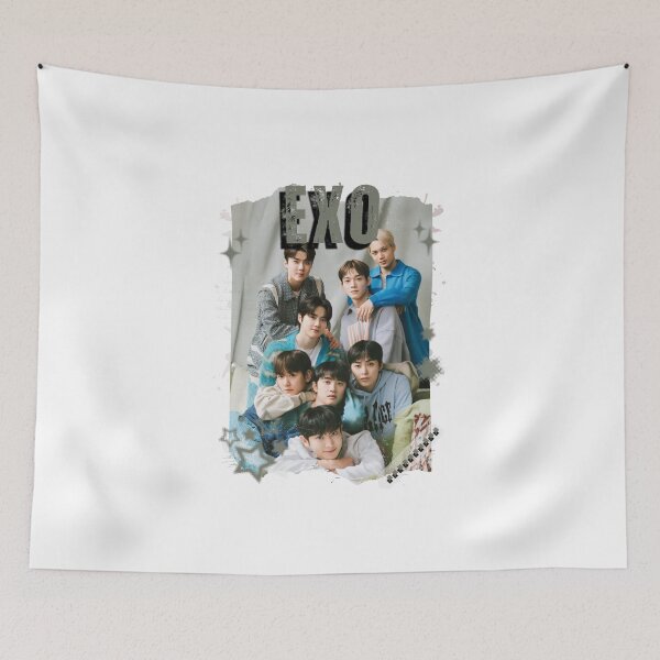 Item preview, EXOO Kpop Solo Artist Black and White Collage Digital Art Portrait designed and sold by AJUNICE STUDIO.