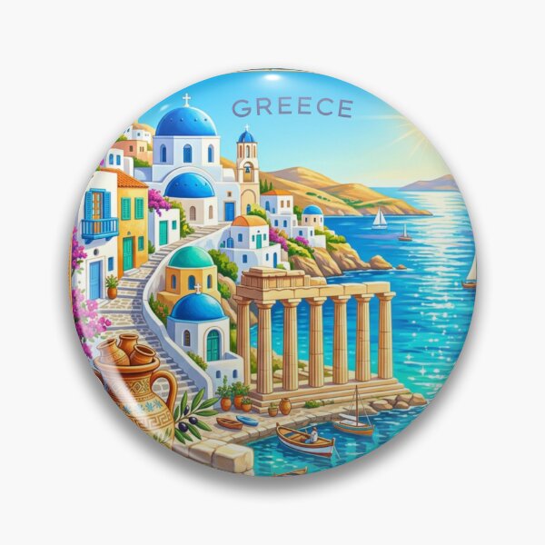 Item preview, Santorini Vacation Paradise | Colorful Greek Island Summer Escape designed and sold by Timeless Decor.
