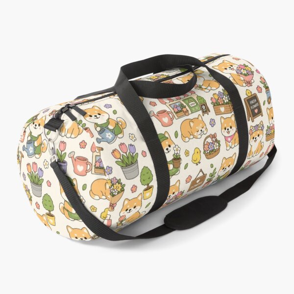 Item preview, Shiba Flower Shop Pattern designed and sold by Soft Berry Studio.