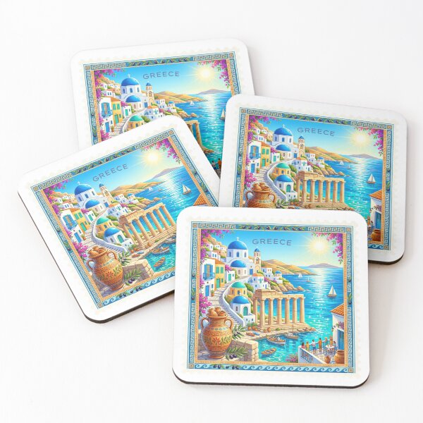 Item preview, Santorini Vacation Paradise | Colorful Greek Island Summer Escape designed and sold by Timeless Decor.