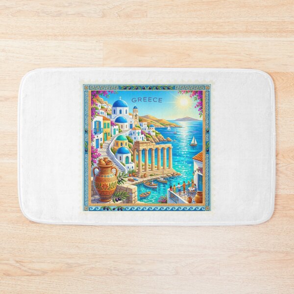 Item preview, Santorini Vacation Paradise | Colorful Greek Island Summer Escape designed and sold by Timeless Decor.