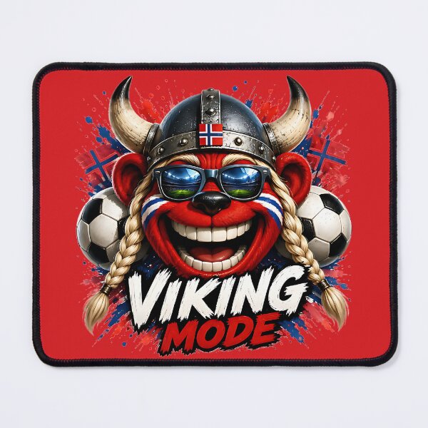 Item preview, Viking Mode Norway Football Wooligan designed and sold by WabiSabiSjak.