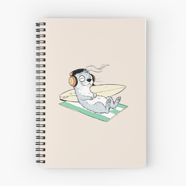 Item preview, Cute Sea Otter Relaxing Summer Surfer Beach Vibe Art designed and sold by Cipher & Soul.
