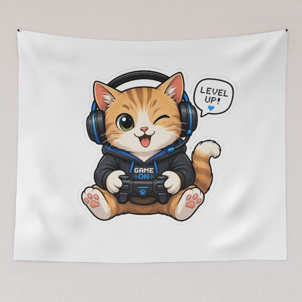Item preview, Gamer Cat designed and sold by Wild Horizon Studio.