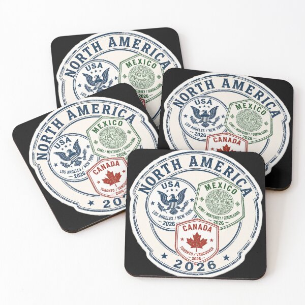 Item preview, North America 2026 Passport Stamp Trio Vintage Travel Sticker designed and sold by limos.