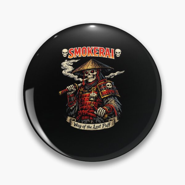 Item preview, Smokerai – Way of the Last Puff Skeleton Samurai designed and sold by Newthingzy.